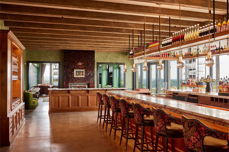 the radical hotel asheville north carolina river arts district lobby eclectic furniture rope lighting