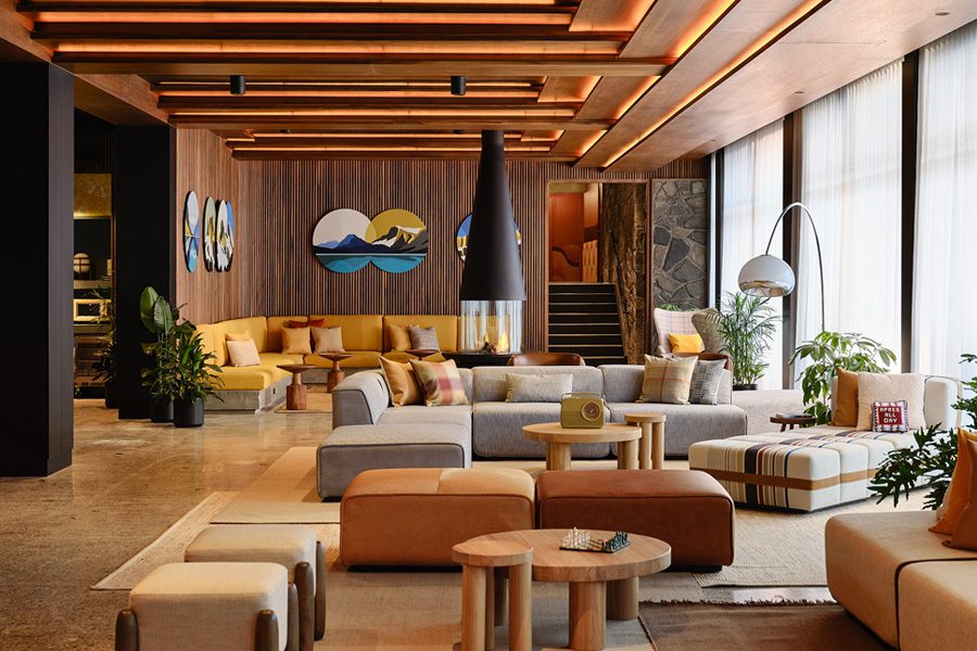 the radical hotel asheville north carolina river arts district afterglow restaurant gold chains around racetrack bar