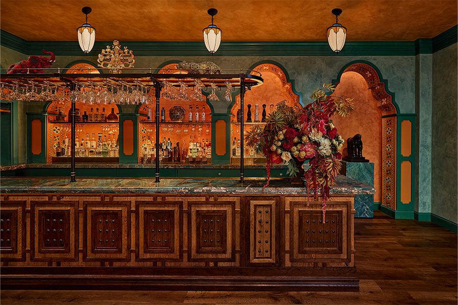the radical hotel asheville north carolina river arts district afterglow restaurant gold chains around racetrack bar